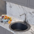Мойка комп. MIXLINE МЛ-ГМ11 500х180мм, круглая антрацит, сифон