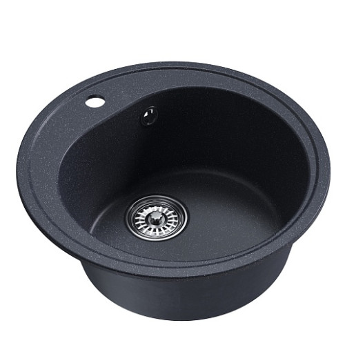 Мойка комп. MIXLINE МЛ-ГМ11 500х180мм, круглая антрацит, сифон