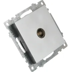 Розетка TV Катрин серебро GLS00-7108-03