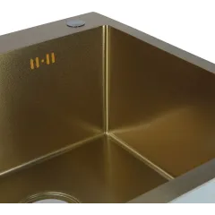 Мойка нерж. врезная Glauf 50х50, золото матовое, тол.3мм, с PVD покрытием, без сифона