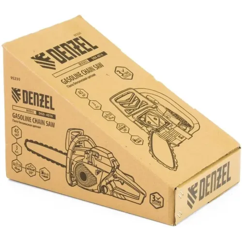 Пила цепная бензо DENZEL DGS-4516 (95230) (*10)