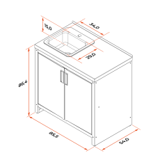 Тумба с мойкой PATIO T850M