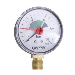 Манометр радиальный GAPPO ф 1/4" 10 bar G1470.10