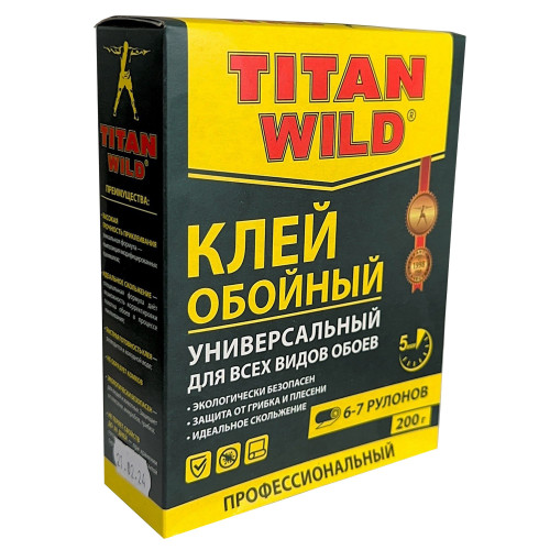 Клей обойный ТИТАН WILD универcал. для всех видов обоев 200гр (30) (*1)