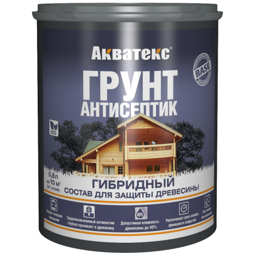 Грунт АКВАТЕКС антисептик гибридный Бесцветный 0,8л