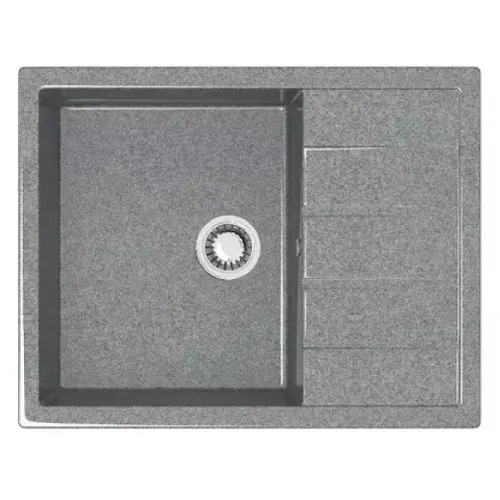 Мойка комп. глянц. MARRBAXX прямоугольная Катрин Z151/Q8  645х505х218мм, тёмно серая, сифон