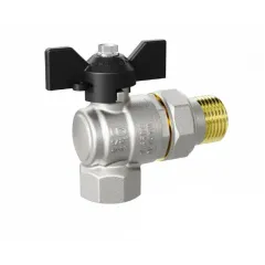 Кран шаровый американка угловой ф 1/2" бабочка LD PRIDE