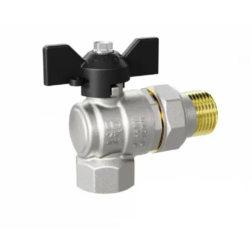 Кран шаровый американка угловой ф 1/2" бабочка LD PRIDE