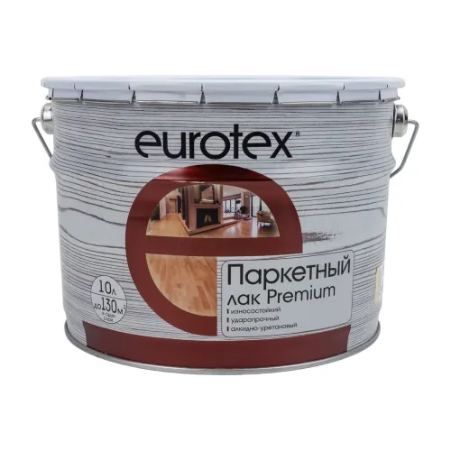 Лак EUROTEX-Premium паркетный глянцевый 10л