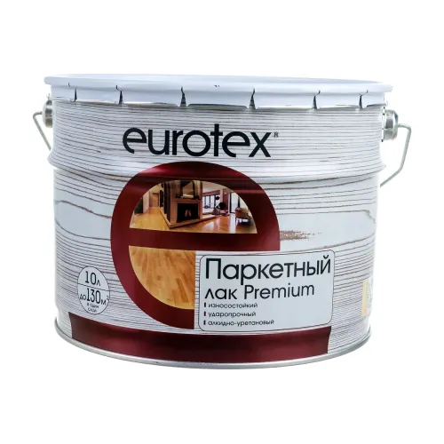 Лак EUROTEX-Premium паркетный п/матовый 10л