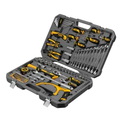 Набор инструментов DENZEL 100 пр. 1/2", 1/4", CrV, S2 (15803)