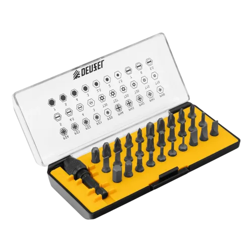 Набор инструментов DENZEL 100 пр. 1/2", 1/4", CrV, S2 (15803)