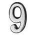 Цифра АЛЛЮР "9" хром (4764)