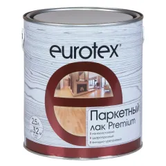 Лак EUROTEX-Premium паркетный п/матовый 2,5л