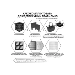 ДС Гидролика Решетка пвх к дождеприемнику 285*285*21 мм. (208) (до 1,5 тонн)