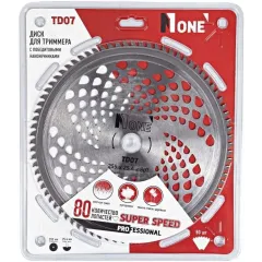Диск для триммера NUMBER ONE SUPER SPEED TD07 255х25,4х80Т