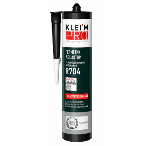 Герметик каучуковый KLEIM PRO AQUASTOP для кровли прозрачный 300мл