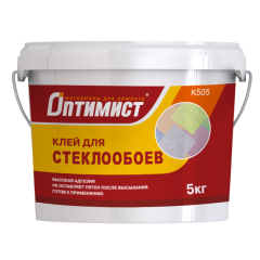 Клей Оптимист К-505 для стеклообоев акриловый для в/р 5кг