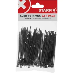 Стяжка кабельная STARFIX 2,5х80 черная (SMP-31294-100)