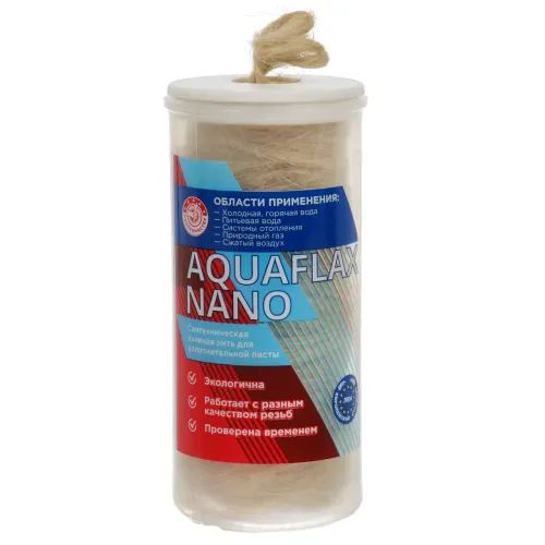 Нить сантехническая льняная AquaflaxNano стакан 80 гр. (61129)