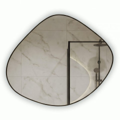 Зеркало EVA GOLD 75х80 см с LED подсветкой "Оникс блэк" криволинейное