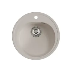 Мойка комп. MIXLINE МЛ-ГМ11 500х180мм, круглая белая, сифон