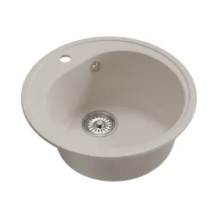 Мойка комп. MIXLINE МЛ-ГМ11 500х180мм, круглая белая, сифон