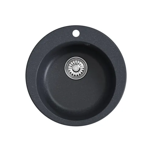 Мойка комп. MIXLINE МЛ-ГМ13 495х200мм, круглая антрацит, сифон