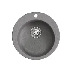 Мойка комп. MIXLINE МЛ-ГМ13 495х200мм, круглая графит, сифон