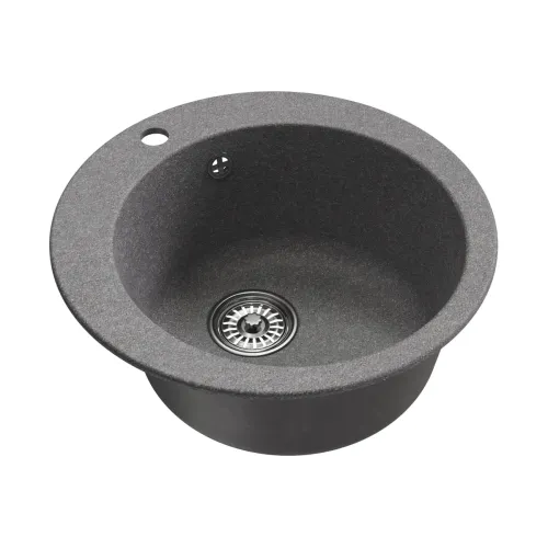 Мойка комп. MIXLINE МЛ-ГМ13 495х200мм, круглая графит, сифон