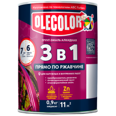 Грунт-эмаль Olecolor по ржавчине шоколадная 0,9 кг