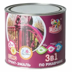 Грунт-эмаль Olecolor по ржавчине шоколадная 2 кг