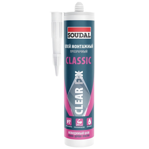 Клей каучуковый SOUDAL FIX CLASSIK прозрачный 280мл