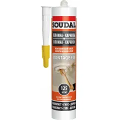 Клей SOUDAL MONTAGE FIX без растворителей белый 280мл (111356)