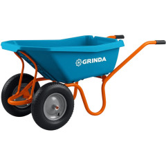Тачка садово-строительная 110л/220кг 2 колеса, пластиковый кузов GRINDA GP-22 (422406)