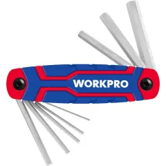 Набор ключей шестигранных WORKPRO HEX 8шт, складных, метрических (WP222019)