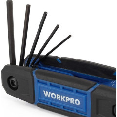 Набор ключей шестигранных WORKPRO HEX 8шт, складных, метрических (WP222028)