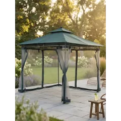 Шатер Green Days 3*3*2.85м со шторками, двойной крышей и подсветкой, DU829-1-19-4908 (514320)