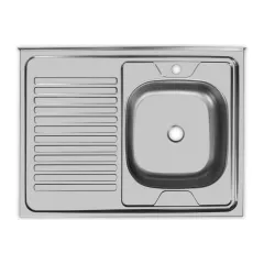 Мойка нерж. накладная UKINOX 60х80 тол. 0,5мм, левая ECO800.600L (479610)