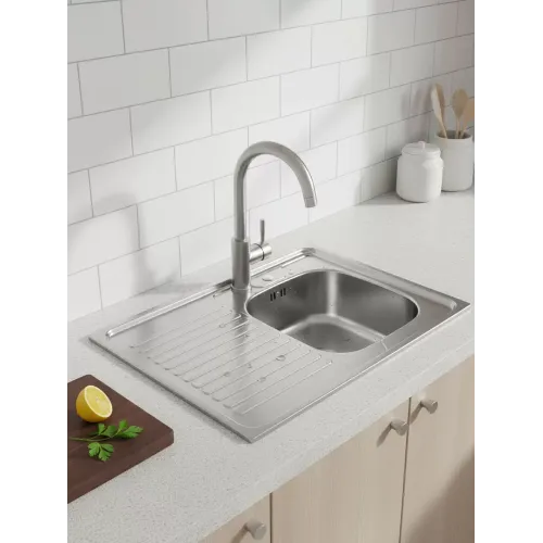 Мойка нерж. накладная UKINOX 60х80 тол. 0,5мм, левая ECO800.600L (479610)