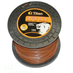 Леска для триммера TITAN GRiZLi (бобина) 3,00ммх142м, черный+оранж (927-142)