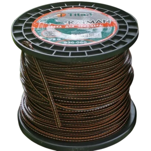 Леска для триммера TITAN (KAIMAN PROFESSIONAL) 4,00ммх80м, черн+оранж (936-080)