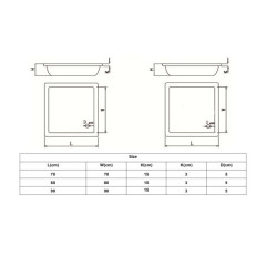Поддон душевой стальной HYDROOM 70х70х15см BG-70
