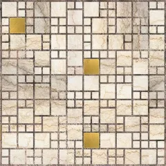Панель ПВХ  Artdekart Мозаика 955*480*0,3 МРАМОР С ЗОЛОТОМ (10)