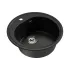 Мойка комп. MIXLINE МЛ-ГМ11 500х180мм, круглая ультра-черная, сифон