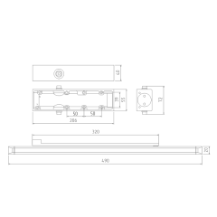 Доводчик НОРА-М 830 Slider 25-80 кг, серебро мороз. со скользящей тягой (00-00018671)
