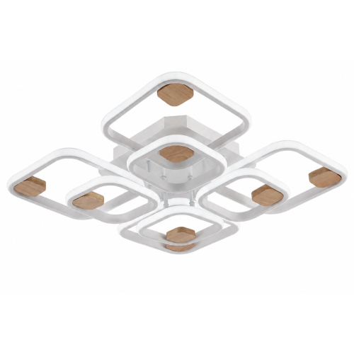 Светильник Люмис DK06344D/4+4B PR WT+WOOD 200W LED 3000-6000К d575 белый/дерево