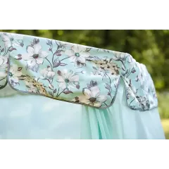 Качели садовые 3-х местные 244.2х144х181 см, 280 кг, Арагон Премиум Flower, кровать, с москитной сеткой, с1284
