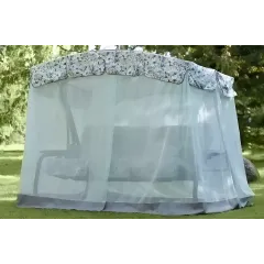 Качели садовые 3-х местные 244.2х144х181 см, 280 кг, Арагон Премиум Flower, кровать, с москитной сеткой, с1284