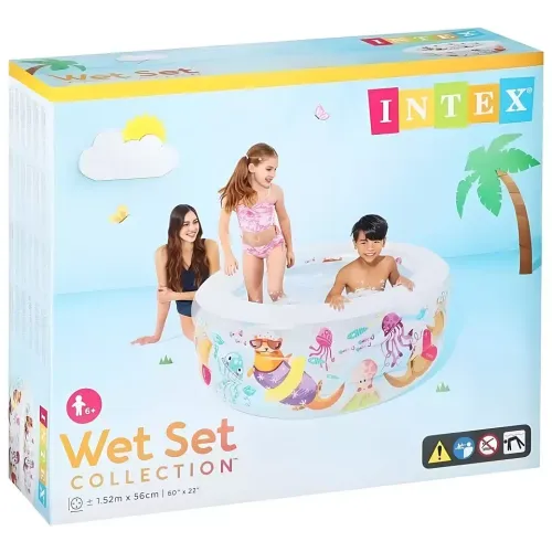 Бассейн надувной INTEX Аквариум 152х56см 360л, 58480NP (137088)